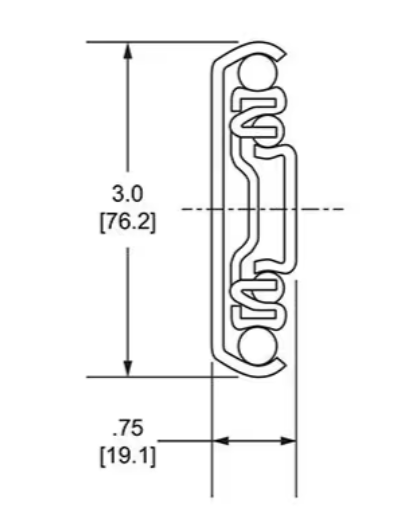 C9301-32D 32 英寸标准重型三节全伸滑轨