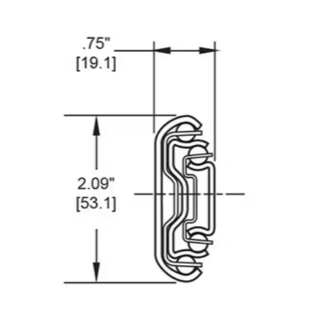 Accuride C3600-20D 20 英寸重载侧装三节全伸滑轨