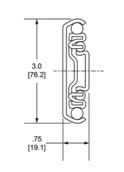 Accuride C9301-28P 重型三节全伸滑轨