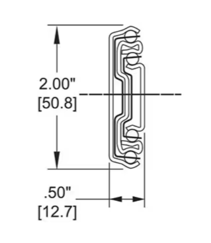 Accuride C3307-20D 中载侧装三节超行程滑轨