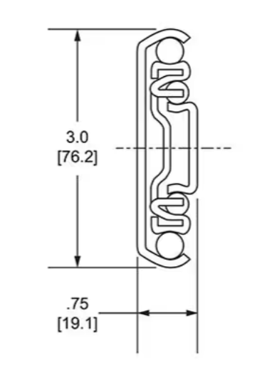 Accuride C9301-30P  30 英寸标准重型三节全伸滑轨