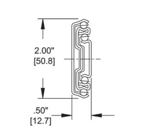 Accuride C3301-22P 22 英寸中载侧装三节超行程滑轨